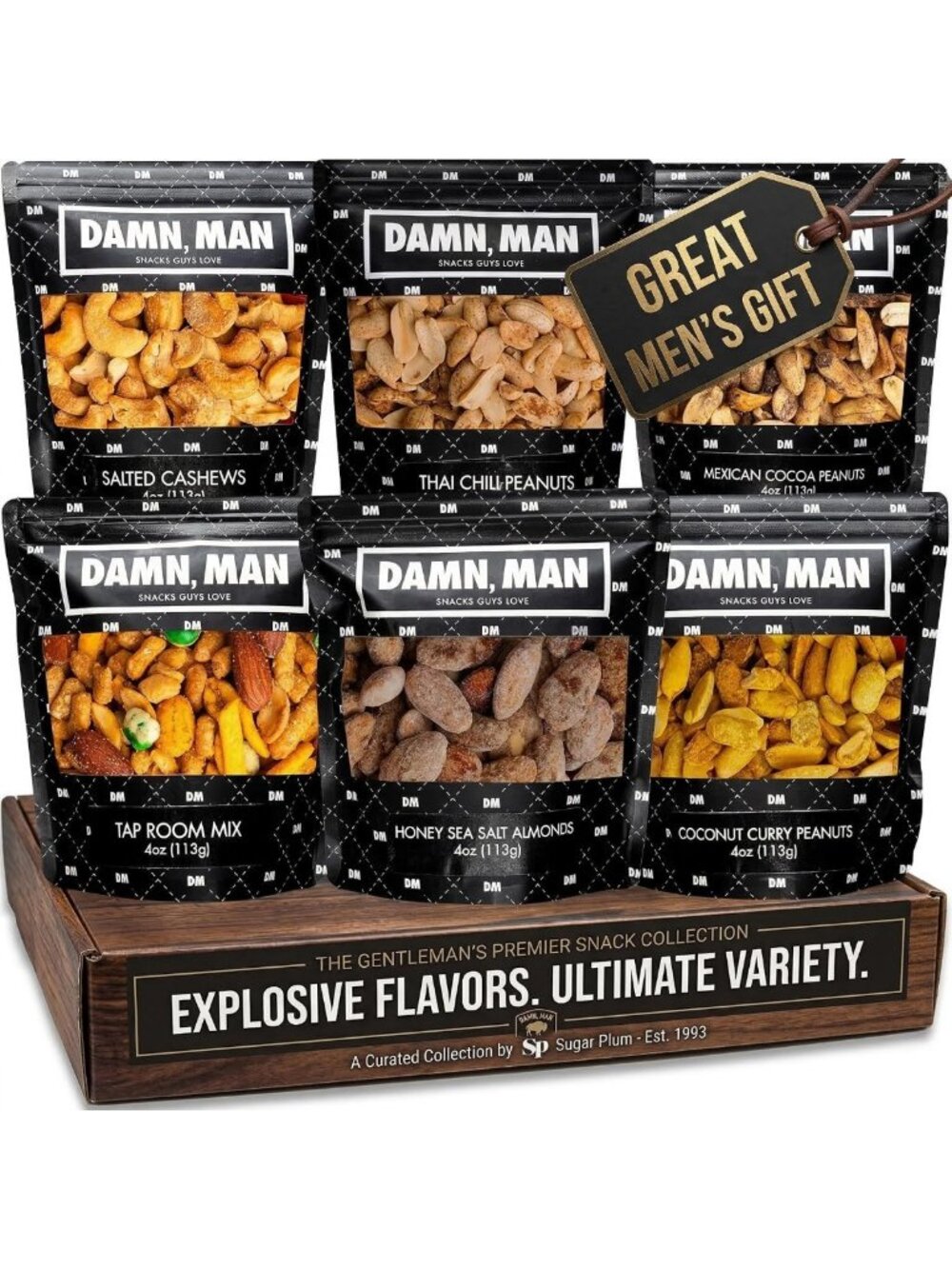 Gourmet Nuts Gift Basket for Men – Perfect Birthday & Father's Day Snack Box